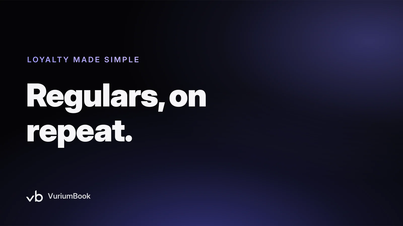 Bold white headline on dark background with violet accent stripe left side
