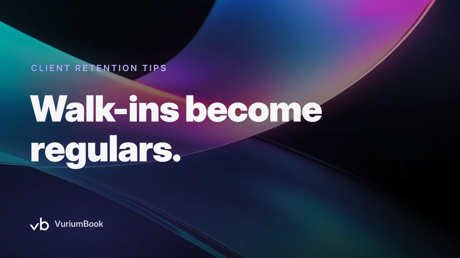 Bold white headline on dark background with violet accent lines left aligned