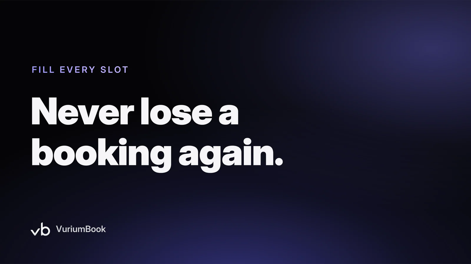 Bold white headline on dark background with violet accent promoting waitlist feature
