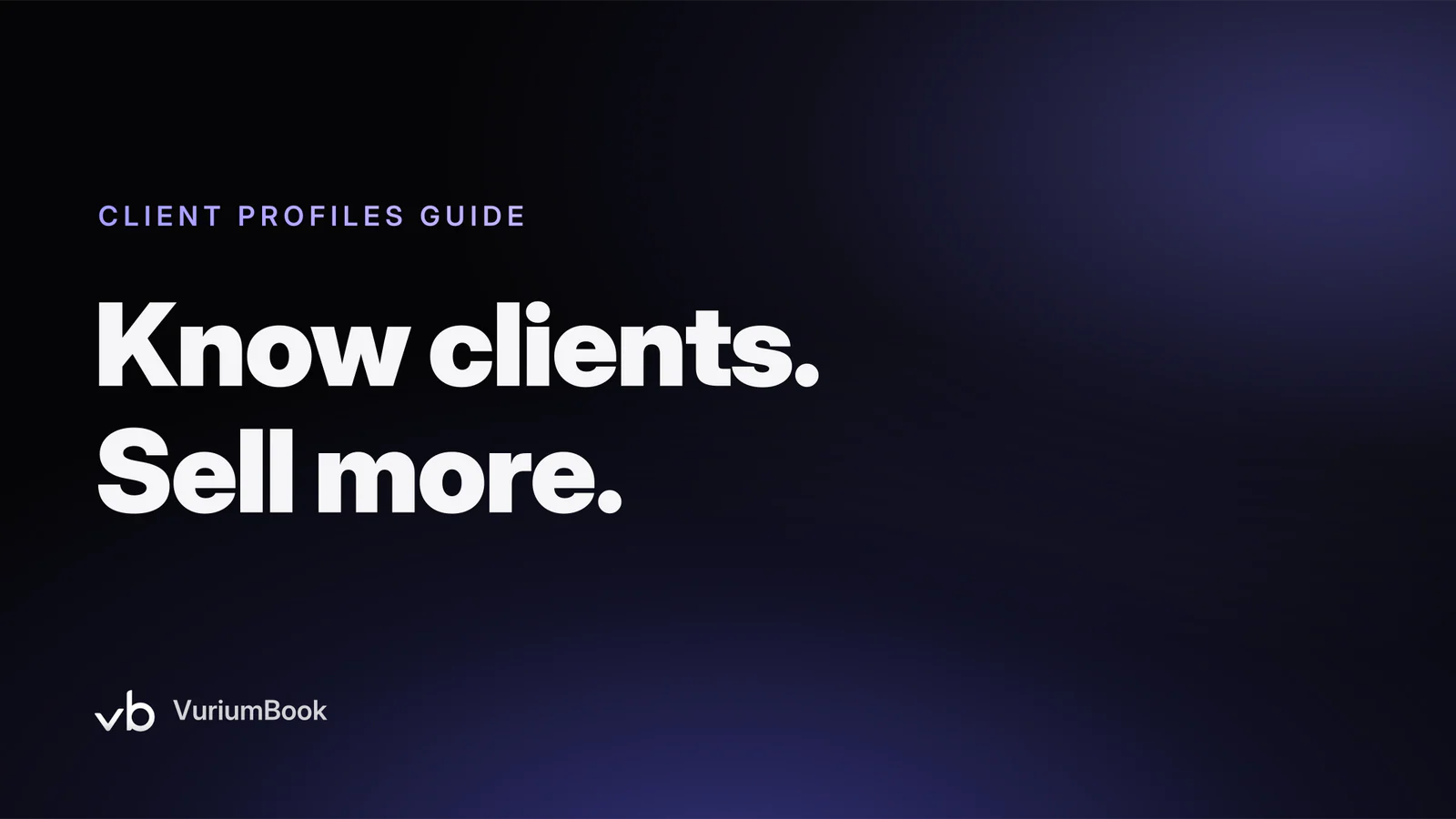 Bold white headline on dark background with violet accent bar left side