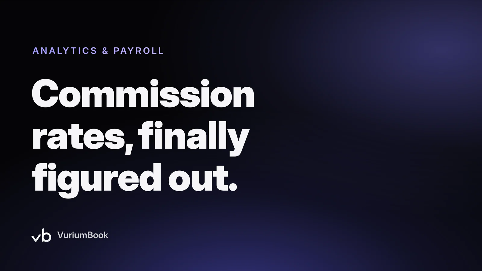 Bold headline on dark background with violet accent and left-aligned typography.